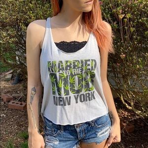 Pot leaf tank top